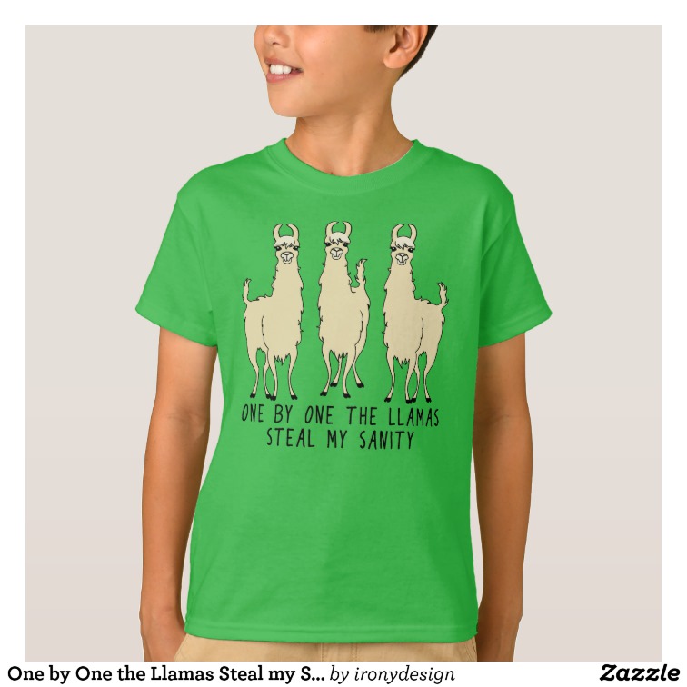 One by One the Llamas Steal My Sanity T-Shirts and Product Gifts.