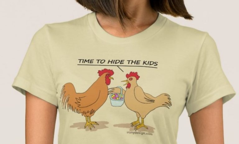 Funny Chicken ready for the Easter Egg Hunt T-Shirt